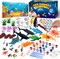 Sea Animals Painting Kits for Kids, Arts and Crafts with Art Supplies, Sea Creatures Ocean Paint Set, Summer Toy Toddlers Boys Girls Ages 3 4 5 6 7 8 Birthday Gift Party Favors